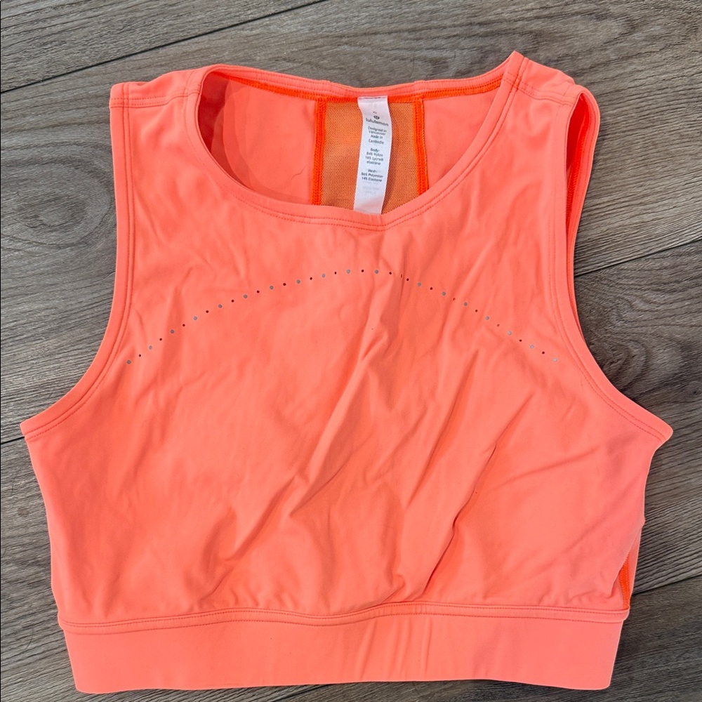 Lululemon Athletica Orange Sleeveless Top